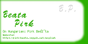 beata pirk business card